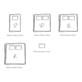 Cosy Club Washed Cotton Quilt Set Green Blue Double